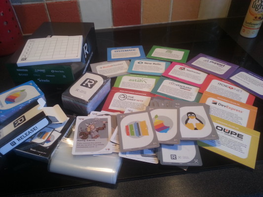 The contents of the Release! box spread out