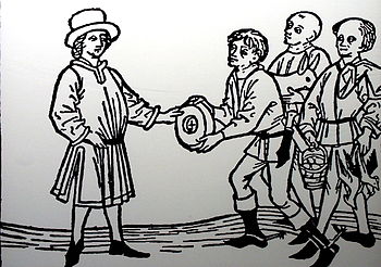 Mediaeval farmers, paying the "Urbar" Mediaeval farmers, paying the "Urbar"