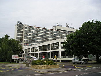 English: Hillingdon Hospital View of the hospi...