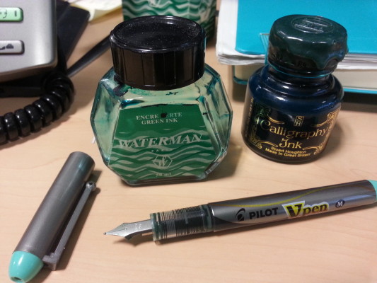 Green ink for fountain pens (photo credit: James Kemp)