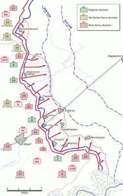 British Plan for the Battle of the Somme 1916 (credit: wikipedia)