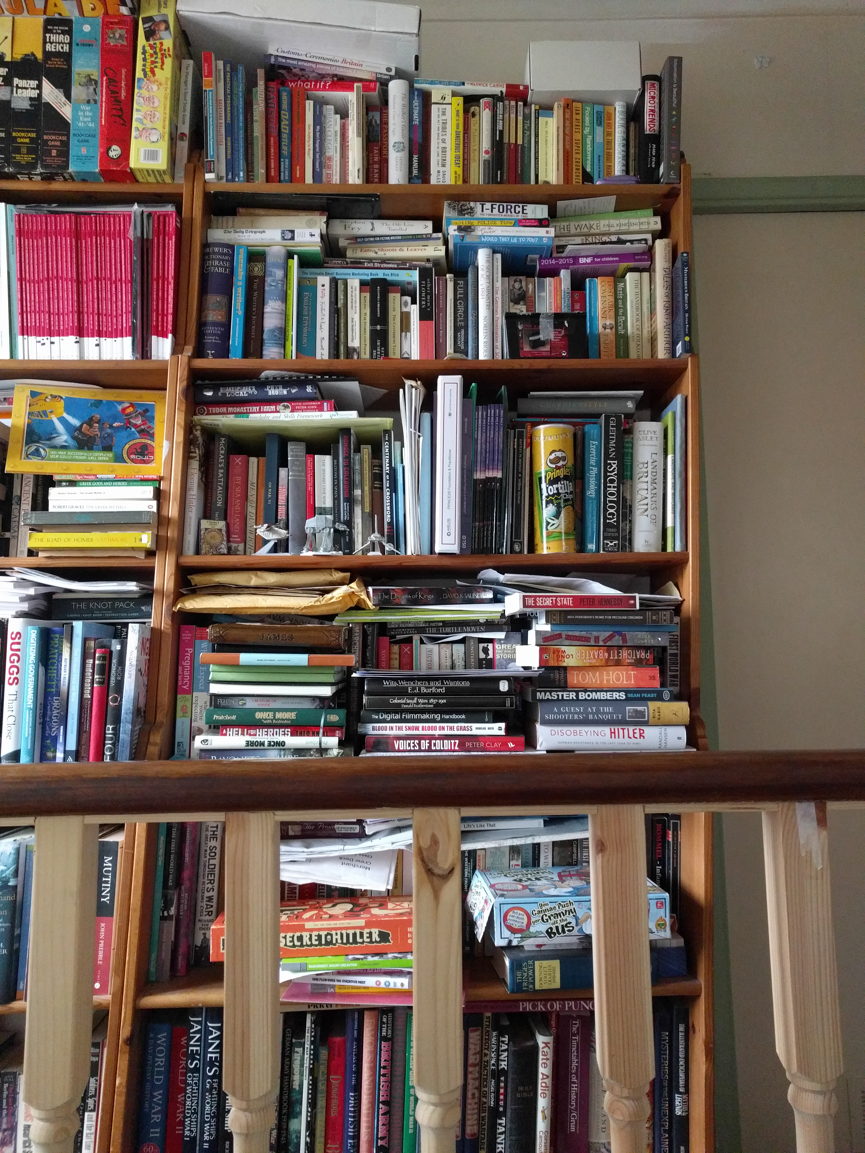 My writer's bookshelf, where all the books on the craft of writing go, as well as useful reference works.