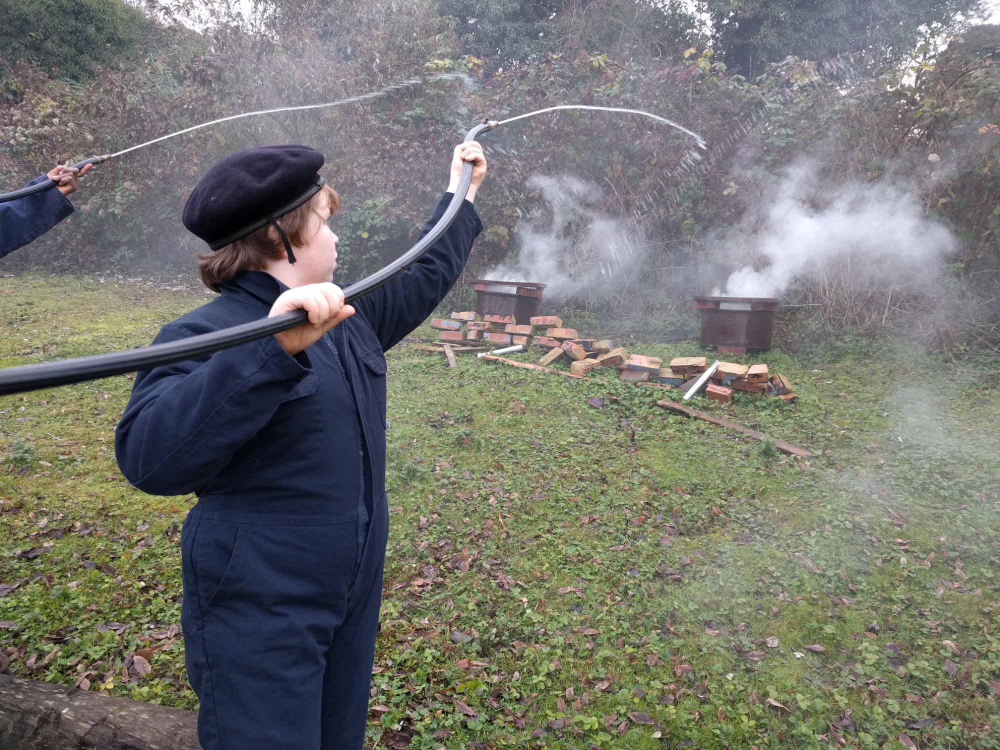 Fire fighting at Henley Fort