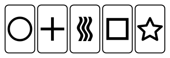 Vector drawing of the five kinds of Zener card... Vector drawing of the five kinds of Zener card...